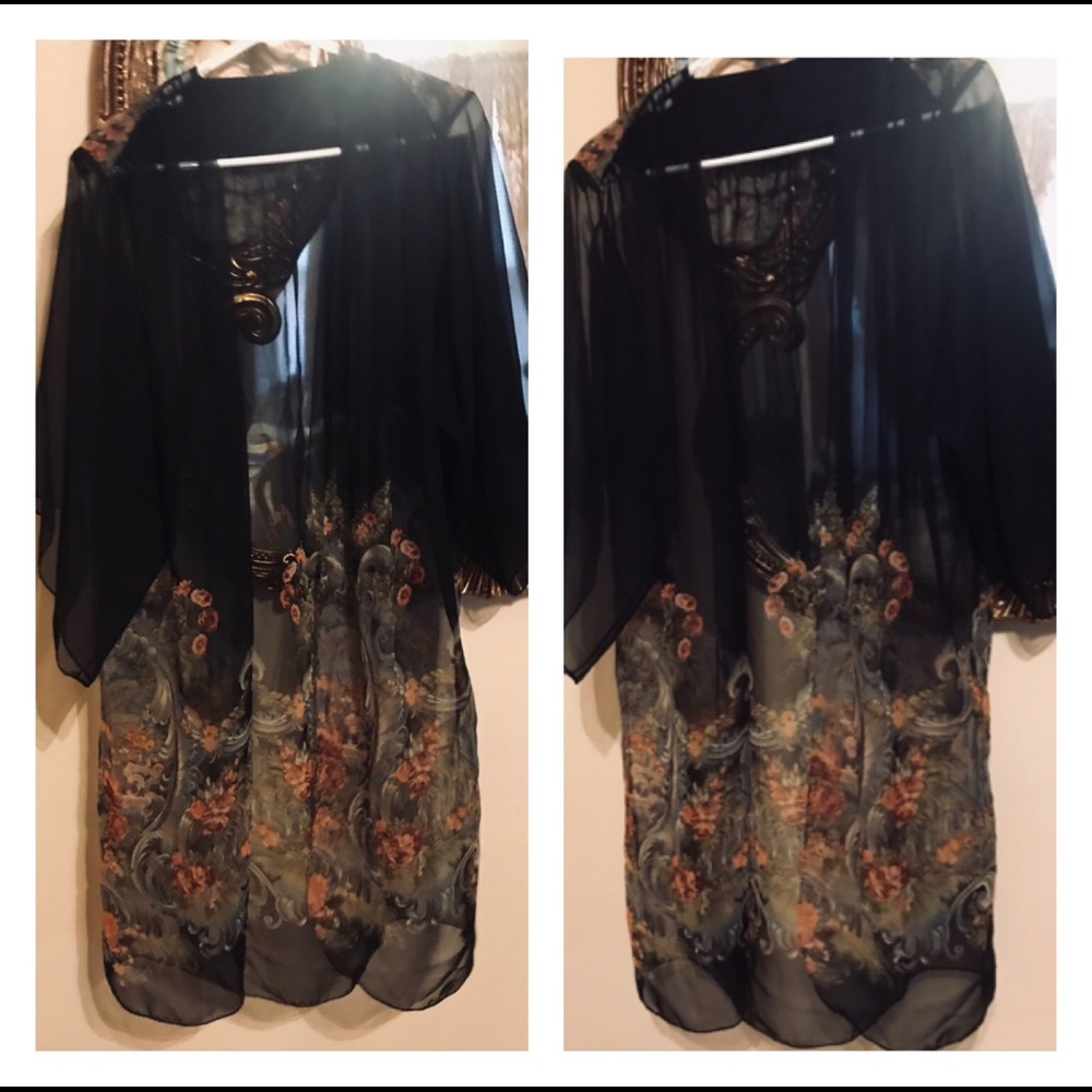 ☘️Good condition VictorianArt black sexy kinmorobe
